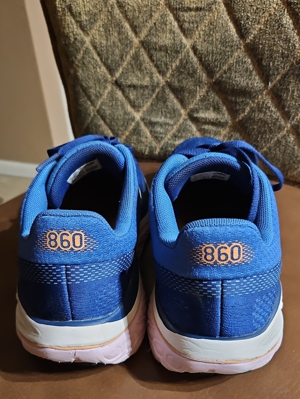 New Balance Fresh Foam X 860v14 Blue Pink White Lace Up Sneakers Running Shoes - Picture 4 of 6